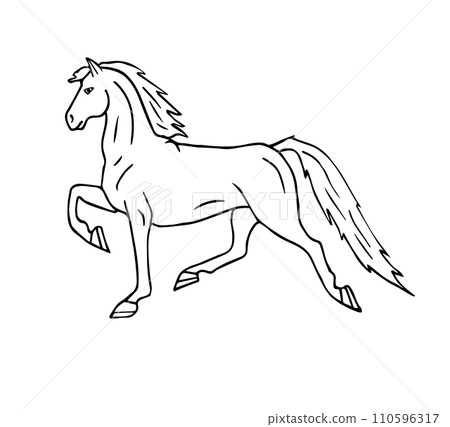 Vector hand drawn American Saddlebred horse 110596317