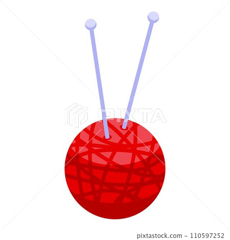 Ball thread icon. Isometric of ball thread vector icon for web design isolated on white background 110597252