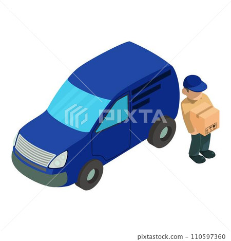 Delivery service icon. Isometric illustration of delivery service vector icon for web 110597360