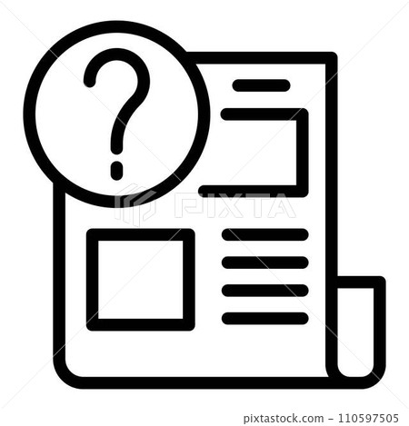 Reportage article icon. Outline reportage article vector icon for web design isolated on white background Reportage article icon. Outline reportage article vector icon for web design isolated on white background 110597505