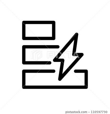 Vector line icon energy efficiency isolated on white background Vector line icon energy efficiency isolated on white background 110597730