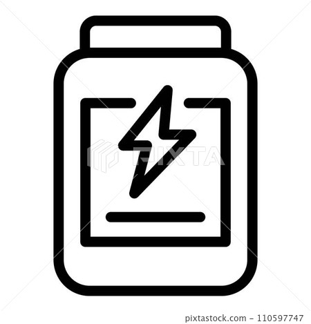 Sport nutrition energy jar icon. Outline sport nutrition energy jar vector icon for web design isolated on white background 110597747