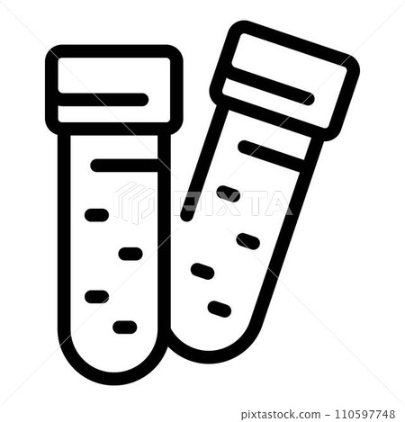Sport nutrition test tubes icon. Outline sport nutrition test tubes vector icon for web design isolated on white background 110597748