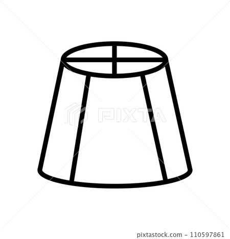 Vector black line icon dessert isolated on white background 110597861