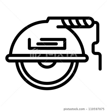 Floor grinding machine icon. Outline floor grinding machine vector icon for web design isolated on white background Floor grinding machine icon. Outline floor grinding machine vector icon for web design isolated on white background 110597875