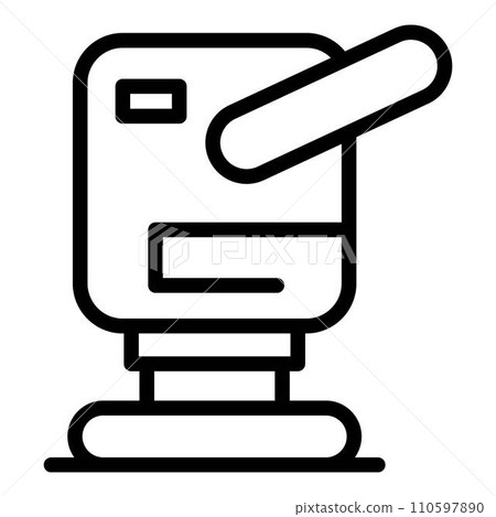 Belt grinding machine icon. Outline belt grinding machine vector icon for web design isolated on white background Belt grinding machine icon. Outline belt grinding machine vector icon for web design isolated on white background 110597890