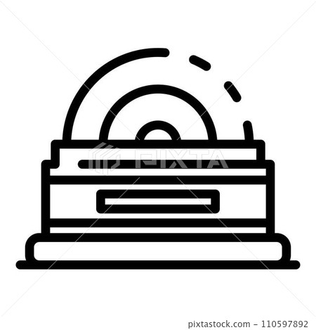Burnish grinding machine icon. Outline burnish grinding machine vector icon for web design isolated on white background Burnish grinding machine icon. Outline burnish grinding machine vector icon for web design isolated on white background 110597892