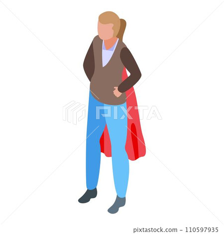 Successful business woman hero icon. Isometric of successful business woman hero vector icon for web design isolated on white background Successful business woman hero icon. Isometric of successful business woman hero vector icon for web design isolated on white background 110597935