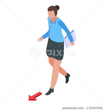 Successful business woman office icon. Isometric of successful business woman office vector icon for web design isolated on white background Successful business woman office icon. Isometric of successful business woman office vector icon for web design isolated on white background 110597936