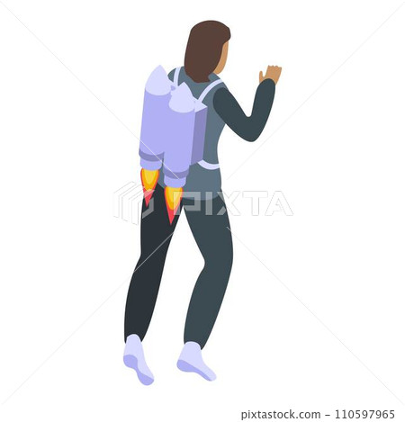 Successful business woman icon. Isometric of successful business woman vector icon for web design isolated on white background Successful business woman icon. Isometric of successful business woman vector icon for web design isolated on white background 110597965