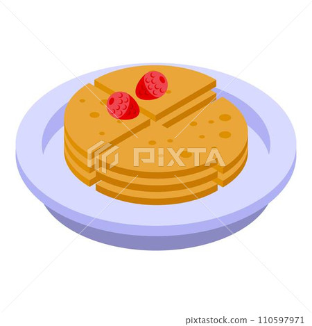 Healthy breakfast cracker icon. Isometric of healthy breakfast cracker vector icon for web design isolated on white background Healthy breakfast cracker icon. Isometric of healthy breakfast cracker vector icon for web design isolated on white background 110597971
