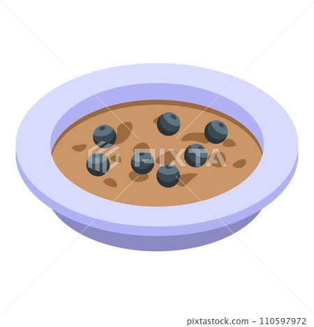 Healthy breakfast berry icon. Isometric of healthy breakfast berry vector icon for web design isolated on white background Healthy breakfast berry icon. Isometric of healthy breakfast berry vector icon for web design isolated on white background 110597972