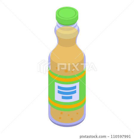 Healthy breakfast juice bottle icon. Isometric of healthy breakfast juice bottle vector icon for web design isolated on white background Healthy breakfast juice bottle icon. Isometric of healthy breakfast juice bottle vector icon for web design isolated on white background 110597991