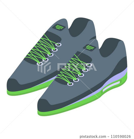Healthy lifestyle shoes icon. Isometric of healthy lifestyle shoes vector icon for web design isolated on white background Healthy lifestyle shoes icon. Isometric of healthy lifestyle shoes vector icon for web design isolated on white background 110598026