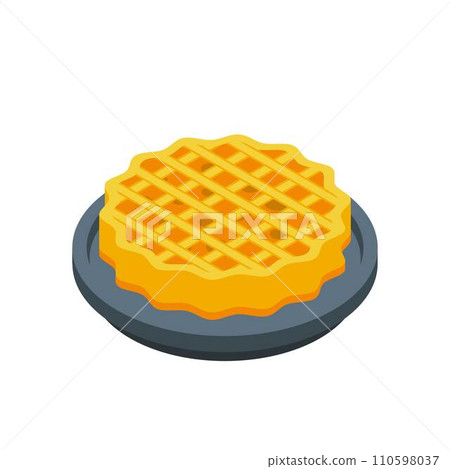 Sweet apple pie icon. Isometric of sweet apple pie vector icon for web design isolated on white background 110598037