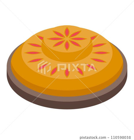 Pastry apple pie icon. Isometric of pastry apple pie vector icon for web design isolated on white background 110598038