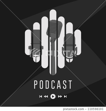Colored podcast cover Vector 110598101