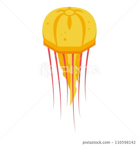 Glowing jellyfish icon. Isometric of glowing jellyfish vector icon for web design isolated on white background Glowing jellyfish icon. Isometric of glowing jellyfish vector icon for web design isolated on white background 110598142