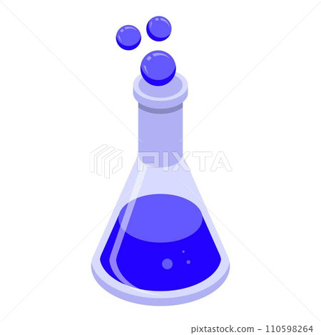 Online training chemical flask icon. Isometric of online training chemical flask vector icon for web design isolated on white background 110598264