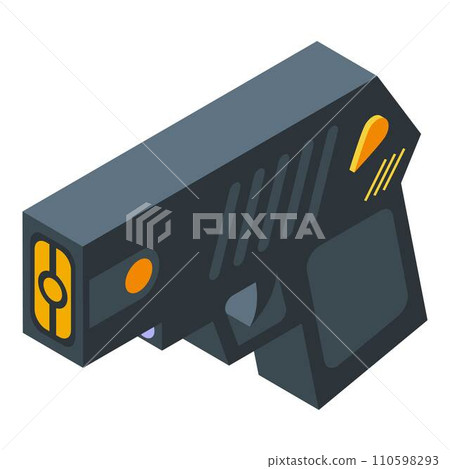 Equipment taser icon. Isometric of equipment taser vector icon for web design isolated on white background Equipment taser icon. Isometric of equipment taser vector icon for web design isolated on white background 110598293