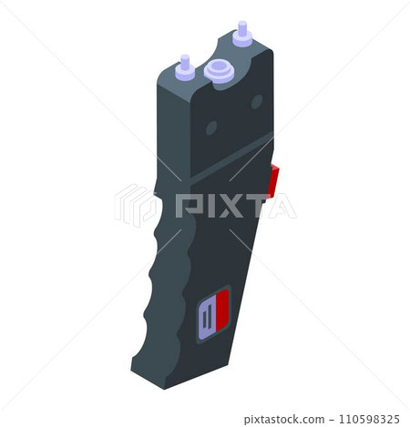 Taser police icon. Isometric of taser police vector icon for web design isolated on white background Taser police icon. Isometric of taser police vector icon for web design isolated on white background 110598325