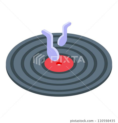 Music online shopping icon. Isometric of music online shopping vector icon for web design isolated on white background Music online shopping icon. Isometric of music online shopping vector icon for web design isolated on white background 110598435