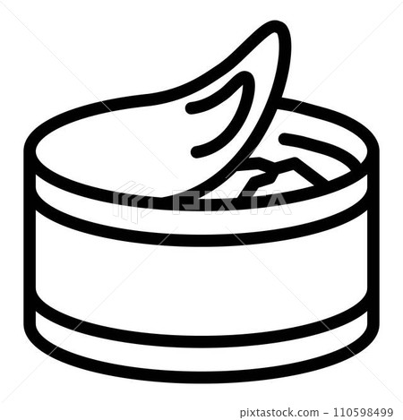 Cat food icon. Outline cat food vector icon for web design isolated on white background 110598499