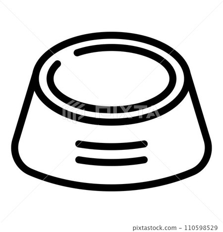 Empty dog dish icon. Outline empty dog dish vector icon for web design isolated on white background 110598529