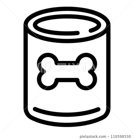 Puppy canned food icon. Outline puppy canned food vector icon for web design isolated on white background 110598530