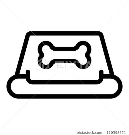 Dog dish icon. Outline dog dish vector icon for web design isolated on white background 110598551