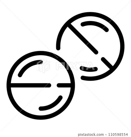 Pet pills icon. Outline pet pills vector icon for web design isolated on white background Pet pills icon. Outline pet pills vector icon for web design isolated on white background 110598554