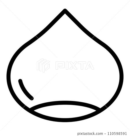 Dry chetnut icon. Outline dry chetnut vector icon for web design isolated on white background Dry chetnut icon. Outline dry chetnut vector icon for web design isolated on white background 110598591