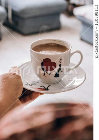 Cup of coffee background, coffee time photo Cup of coffee background, coffee time photo 110599113