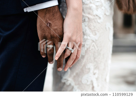 Wedding rings background. Engagement or marriage template Wedding rings background. Engagement or marriage template 110599129