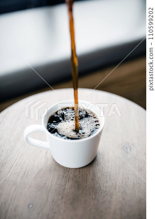 Cup of coffee background, coffee time photo Cup of coffee background, coffee time photo 110599202