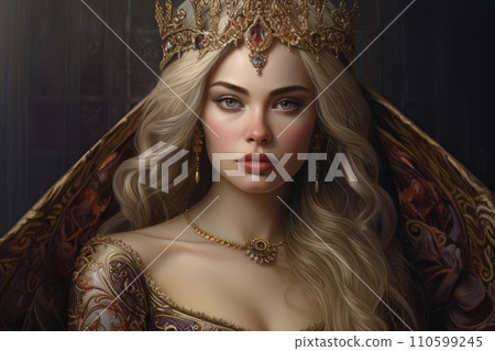 A beautiful girl wearing the crown of a winning beauty queen A beautiful girl wearing the crown of a winning beauty queen 110599245