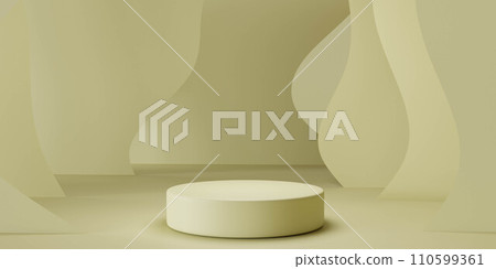 a stand podium for product presentation 3d render illustration 110599361