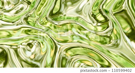 Close-Up of Vibrant Green and Yellow Background 3d render illustration 110599402