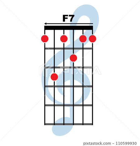F7 guitar chord icon F7 guitar chord icon 110599930