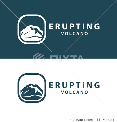 Volcano logo design inspiration natural scenery volcano eruption mountain elegant premium Volcano logo design inspiration natural scenery volcano eruption mountain elegant premium 110600083