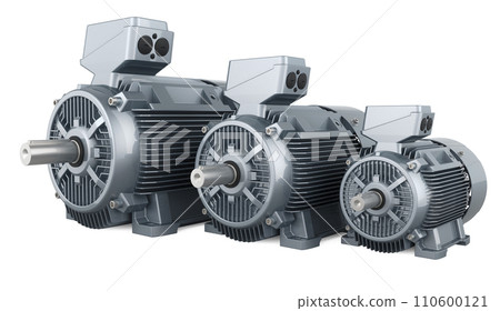 Industrial electric motors, 3D rendering Industrial electric motors, 3D rendering 110600121