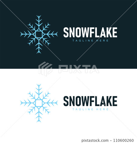 Snowflake logo vector winter simple abstract model design template Snowflake logo vector winter simple abstract model design template 110600260