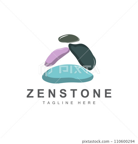 River Rock Design Balance Rock Logo Illustration Symbol Template River Rock Design Balance Rock Logo Illustration Symbol Template 110600294