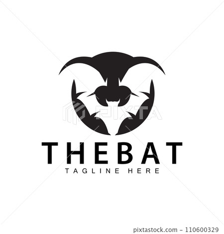 Halloween bat logo bat night animal design vector illustration template 110600329