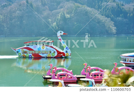 新聞 相模湖上的一號丸子和天鵝船 110600703