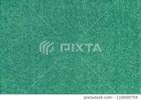 Texture background of green fabric. Upholstery jacquard texture cloth, boucle textile material 110600704