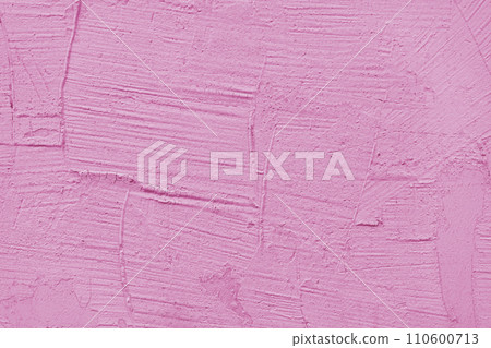Stucco plaster surface background texture of pink painted cement, concrete wall 110600713