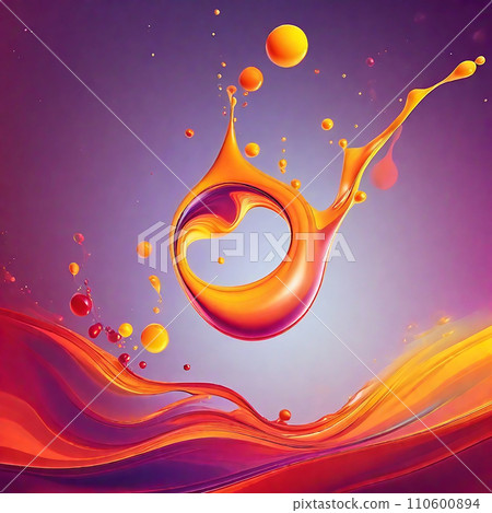 Abstract modern liquid background and texture. Design colorful liquid gradient background for use. 110600894