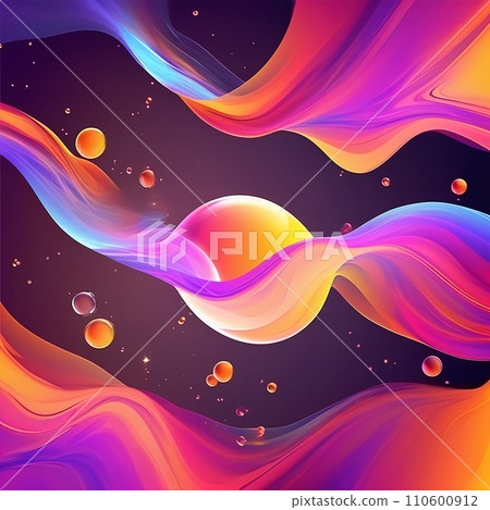 Abstract modern liquid background and texture. Design colorful liquid gradient background for use. 110600912