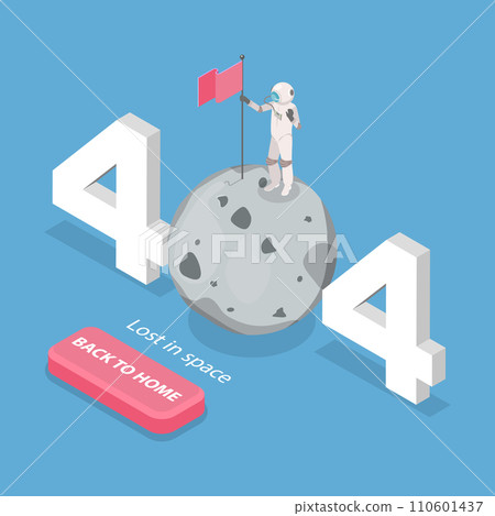 3D Isometric Flat Vector Illustration of 404 Error 3D Isometric Flat Vector Illustration of 404 Error 110601437
